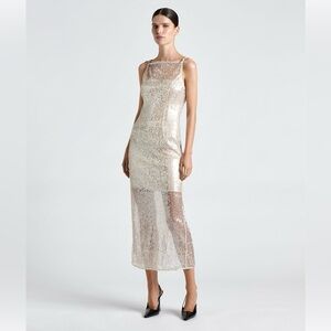 Cue Beige Sequin Dress